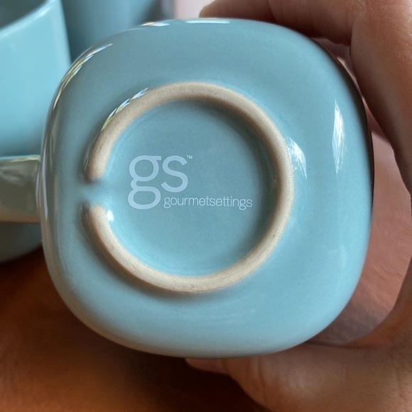 𝅺4 Light Blue Gourmet Settings‎ Mugs 12 oz - Picture 2 of 3